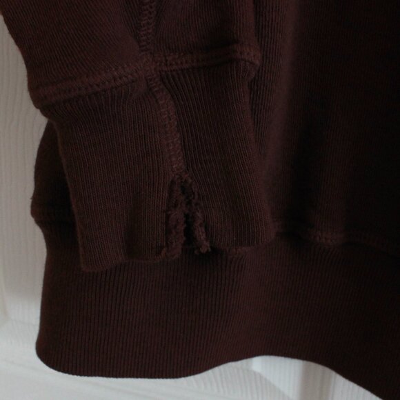 THE GREAT. The College Sweatshirt in Driftwood Chocolate Brown - Picture 11 of 11